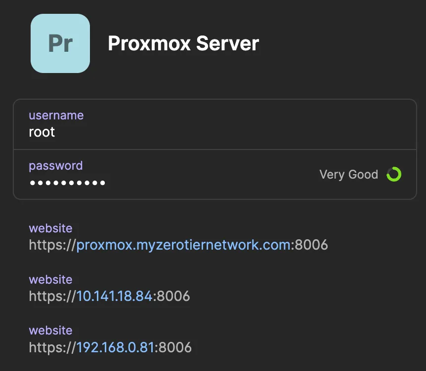 How you might add 1Password entries